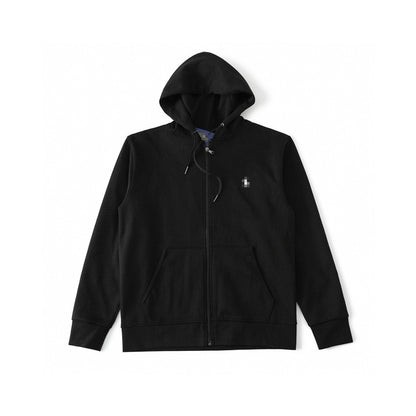 Embroidered Hooded Zip-Up hoodie RL