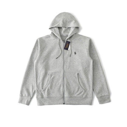 Embroidered Hooded Zip-Up hoodie RL