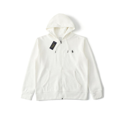Embroidered Hooded Zip-Up hoodie RL