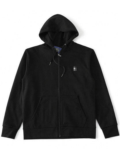 Embroidered Hooded Zip-Up hoodie RL