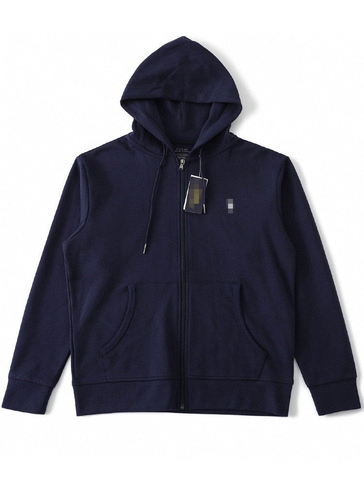 Embroidered Hooded Zip-Up hoodie RL