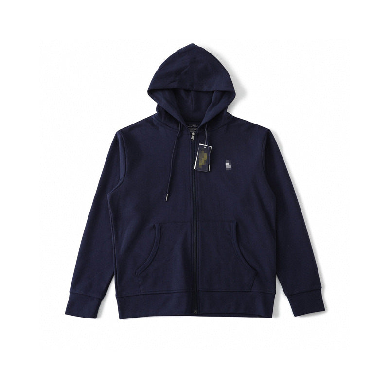 Embroidered Hooded Zip-Up hoodie RL