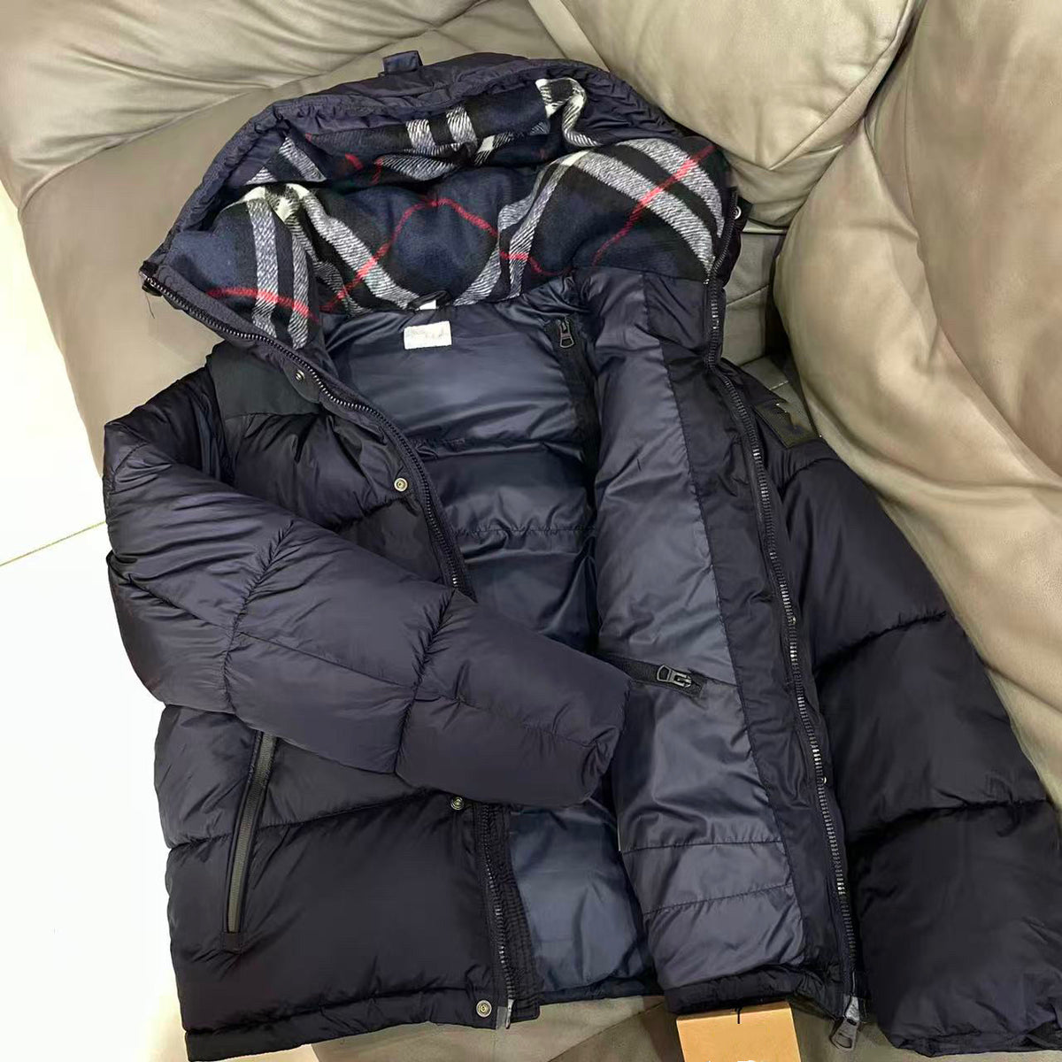 Check Puffer Jacket