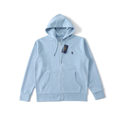 Embroidered Hooded Zip-Up hoodie RL