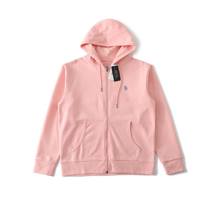 Embroidered Hooded Zip-Up hoodie RL