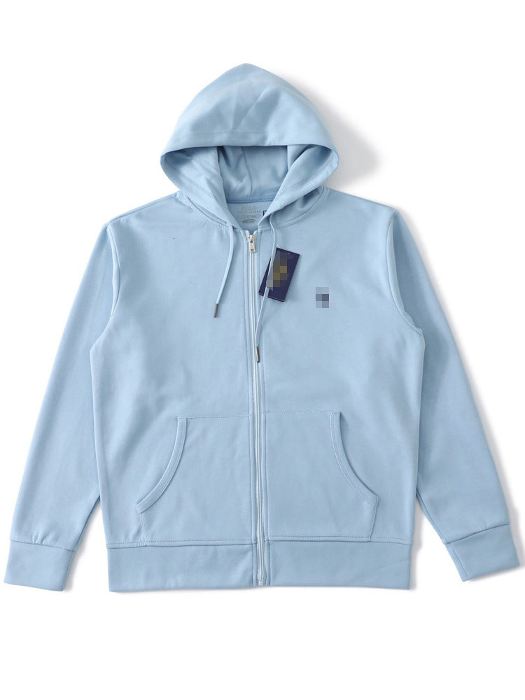 Embroidered Hooded Zip-Up hoodie RL